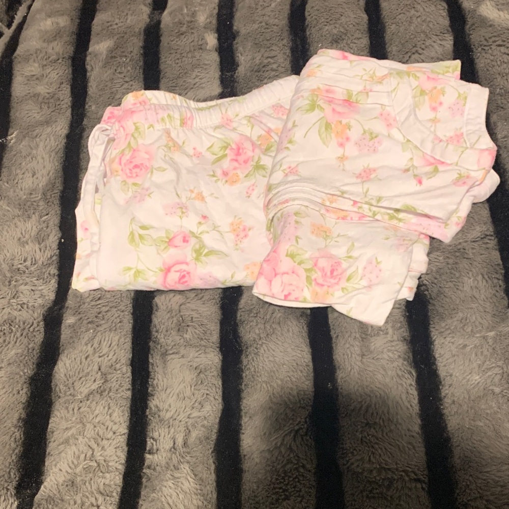 #510 Floral Pajama Set with Pink Roses - Picture 9 of 9